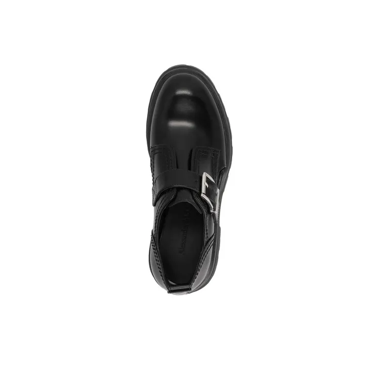 Alexander McQueen Buckle Detailed Loafers 'Black' Women's-2