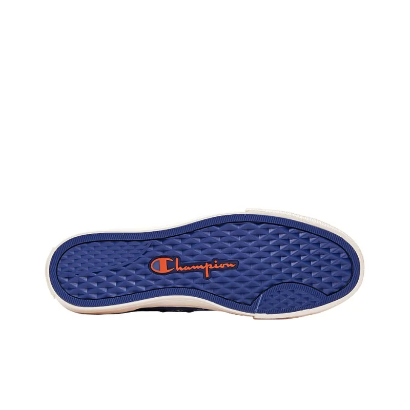 Champion Canvas Shoes Men Low-Top Iron Blue/Oxidized Orange-4