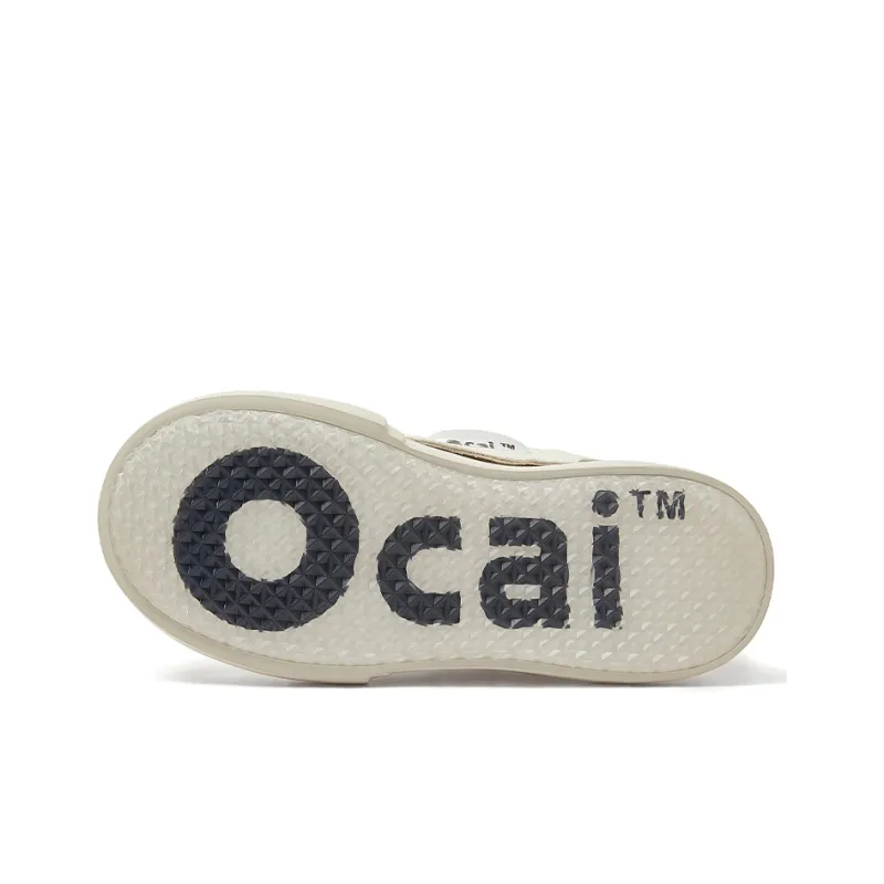 Ocai 002 Smile Abrasion Resistant Low Top Canvas Shoes Unisex Cream White-3