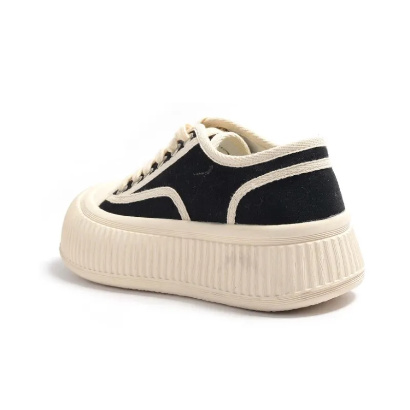 STEVE MADDEN Platform Canvas Shoes Height Increasing Wear-Resistant Breathable Low-Top Canvas Shoes Women's-2