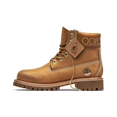 Timberland 6' Boot Jimmy Choo Premium Wheat Gold Glitter Women's