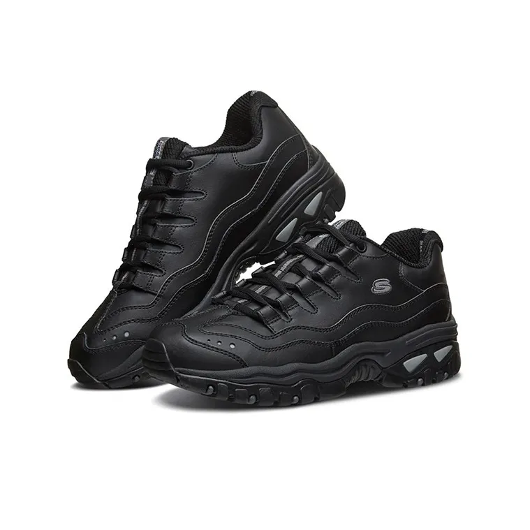 Skechers Energy Cushioning Anti Slip And Wear Resistant Low Top Chunky Sneakers Men's Black-2