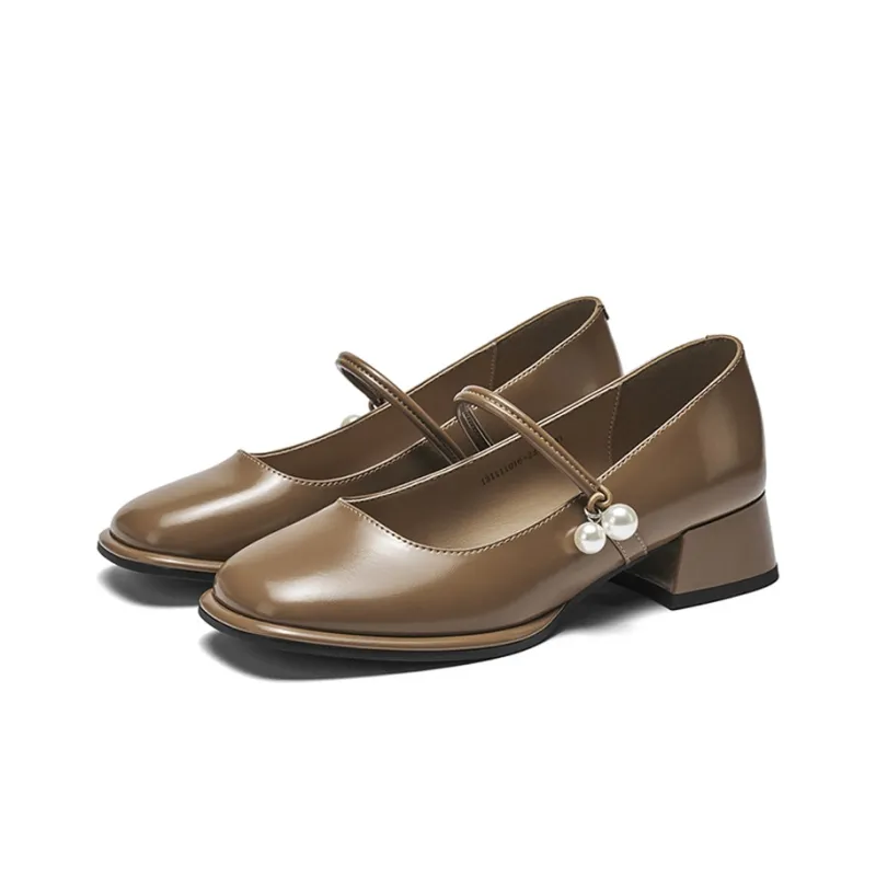 GEMEIQ Mary Jane Shoes 3.8cm Women's Black-5