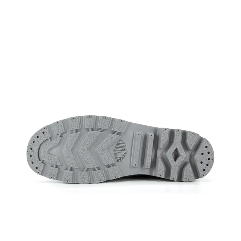 Palladium Mono Chrome Anti Slip And Wear Resistant Breathable High Top Canvas Shoes Unisex Flannel Gray-4