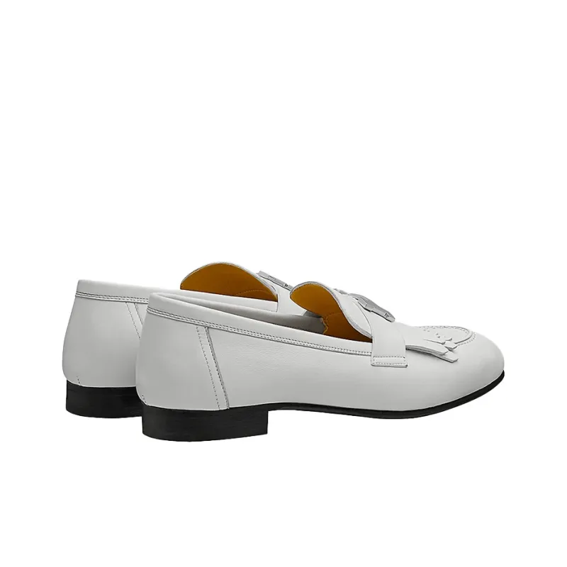 HERMES Royal Loafer Women's Casual Shoes Women's Gray White-3