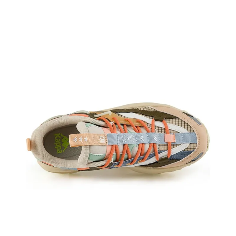 Kappa Chunky Sneakers Orange Olive Green-3