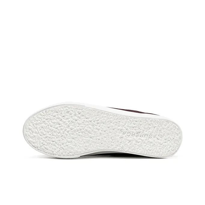 SUPERGA Low-Top Canvas Shoes Women's Burgundy-5