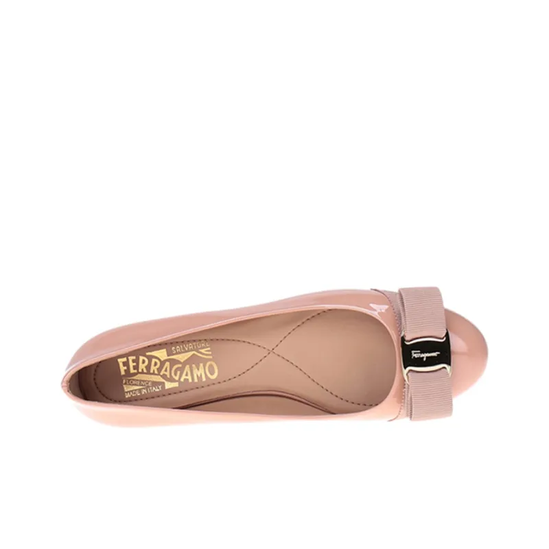 FERRAGAMO Varina Flat Shoes Women's Dark Pink-4