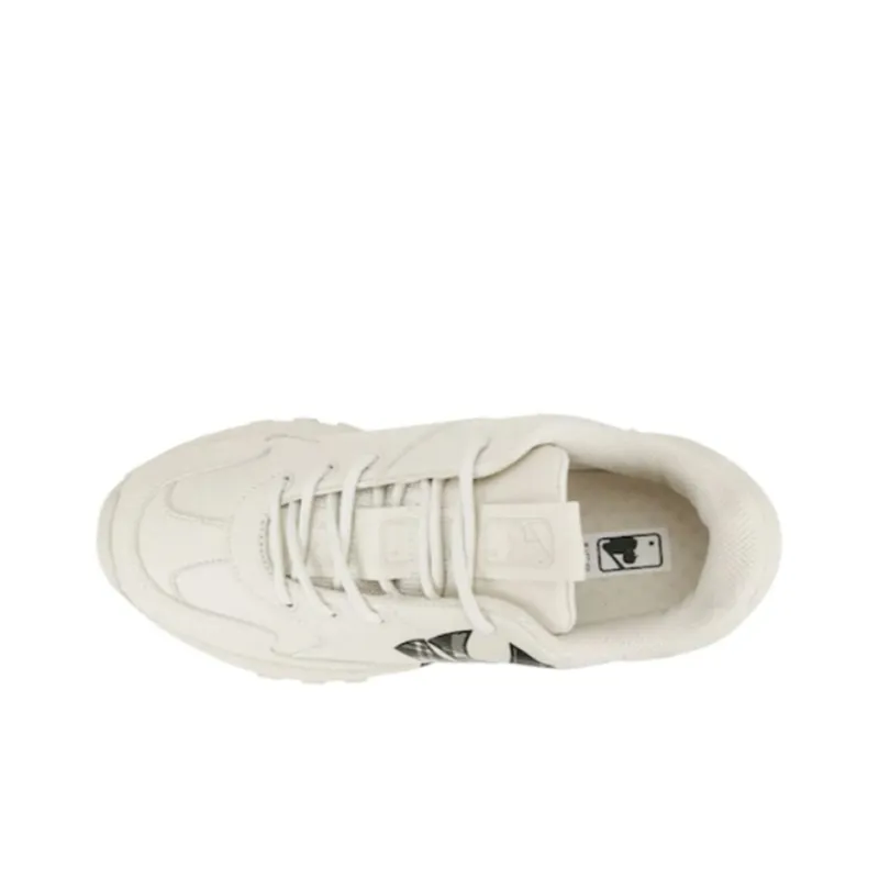 MLB Big Ball Chunky New York Yankees Wear Resistant Lightweight Height Increasing Low Top Chunky Sneakers Unisex Beige-4