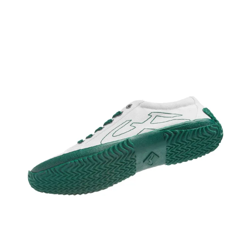 URBANHOOD 5770 Collection Anti Slip Wear Resistant Low Top Canvas Shoes Unisex White Green-1