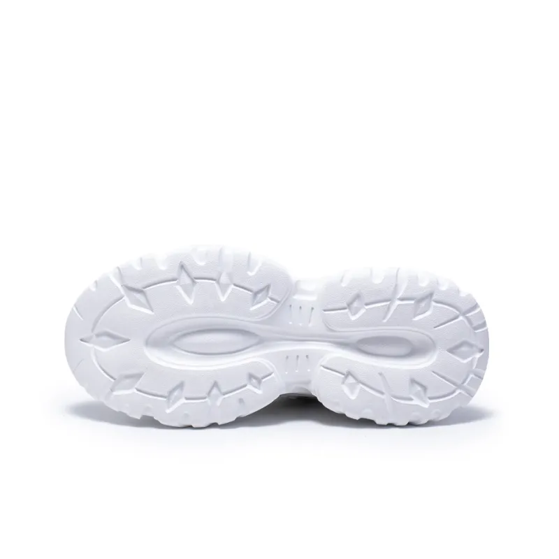 Pnj Anti Slip And Wear Resistant Height Increasing Low Top Chunky Sneakers Women's White-5