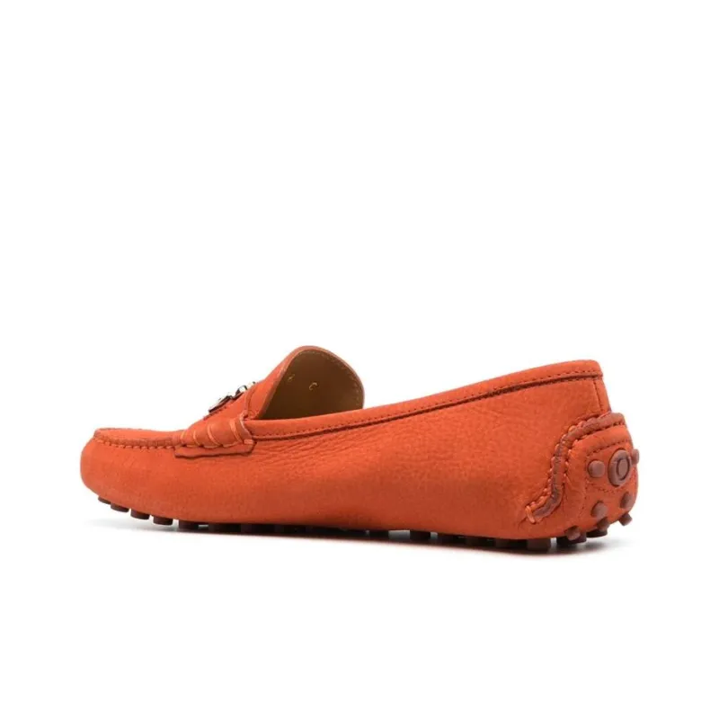 FERRAGAMO Gancini Loafers Women's Orange-3