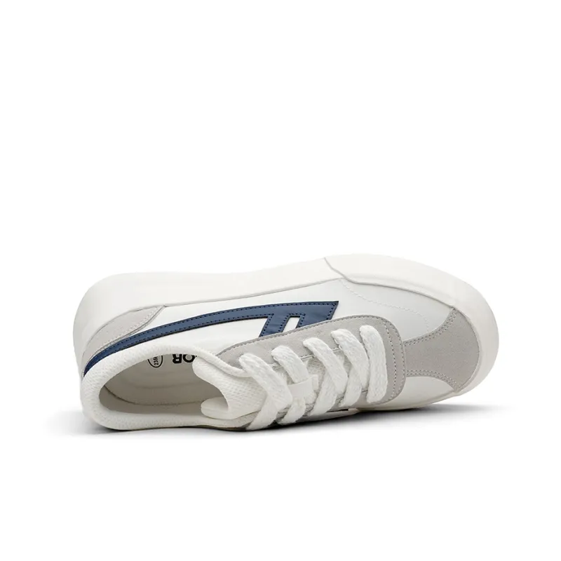 Warrior Sky Power DeXun Little Cube Low Top Vintage Skateboard Shoes Unisex White-2