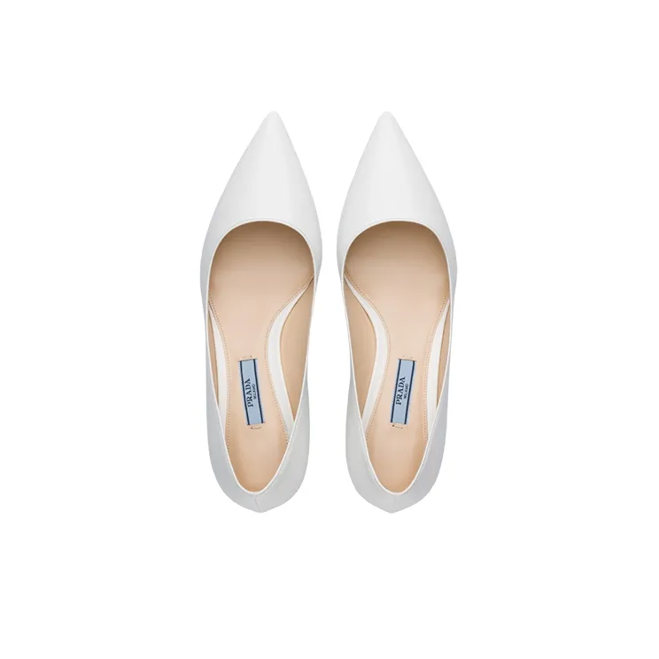 PRADA Medium Heel Shoes Women's White-2