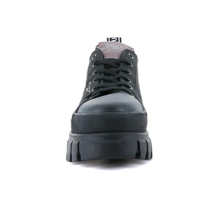Palladium Revolt Lo T Anti Slip And Wear Resistant Height Increasing Low Top Canvas Shoes Women's Black-2