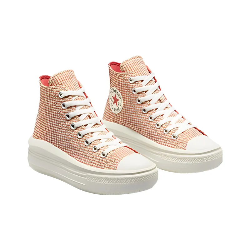 Converse Chuck Taylor All Star Move Platform Hi Checkered Rhubarb Pie Women's-2