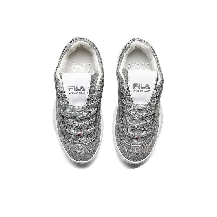 FILA Disruptor 2 Cushioning Anti-Slip Wear-Resistant Breathability Low-Top Chunky Sneakers Women's Silver Gray-3