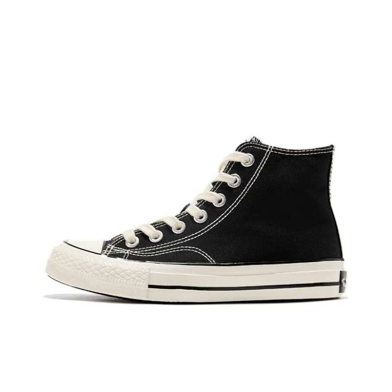Feiyue High Top Canvas Shoes Unisex Vintage Black-0