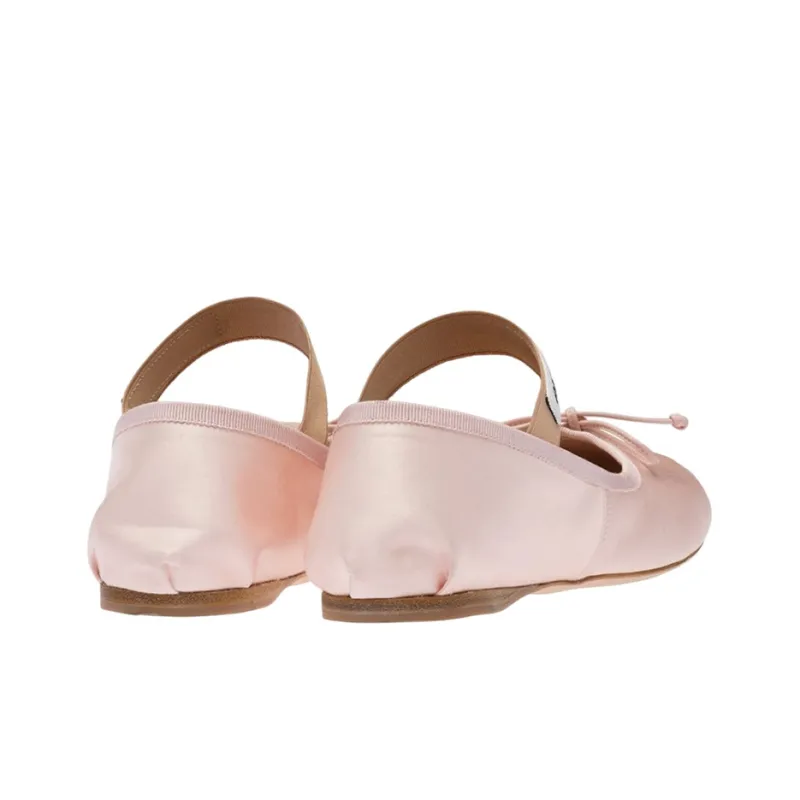 MIU MIU Logo Strap Ballet Flats-4