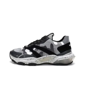 Valentino Bounce Low Top Chunky Sneakers Men's Silver Black