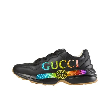 GUCCI Rhyton Rainbow Logo Sneaker Black Women's