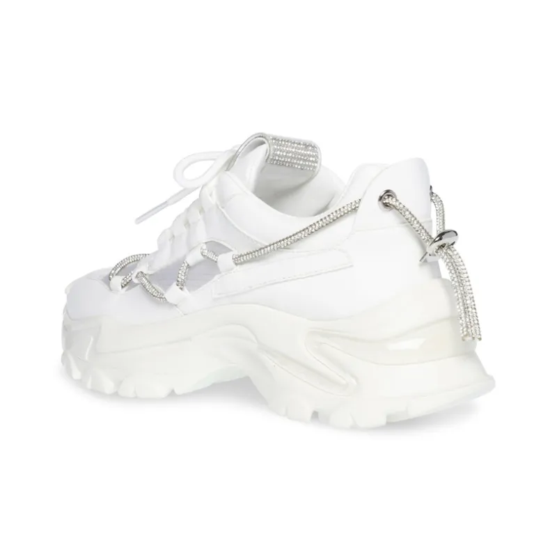 STEVE MADDEN Chunky Sneakers Women's Low Top Nude/White-2