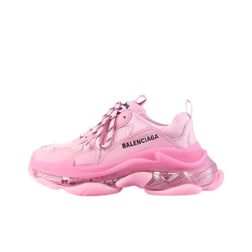 Balenciaga Triple S Clear Sole Sneakers Pink Women's