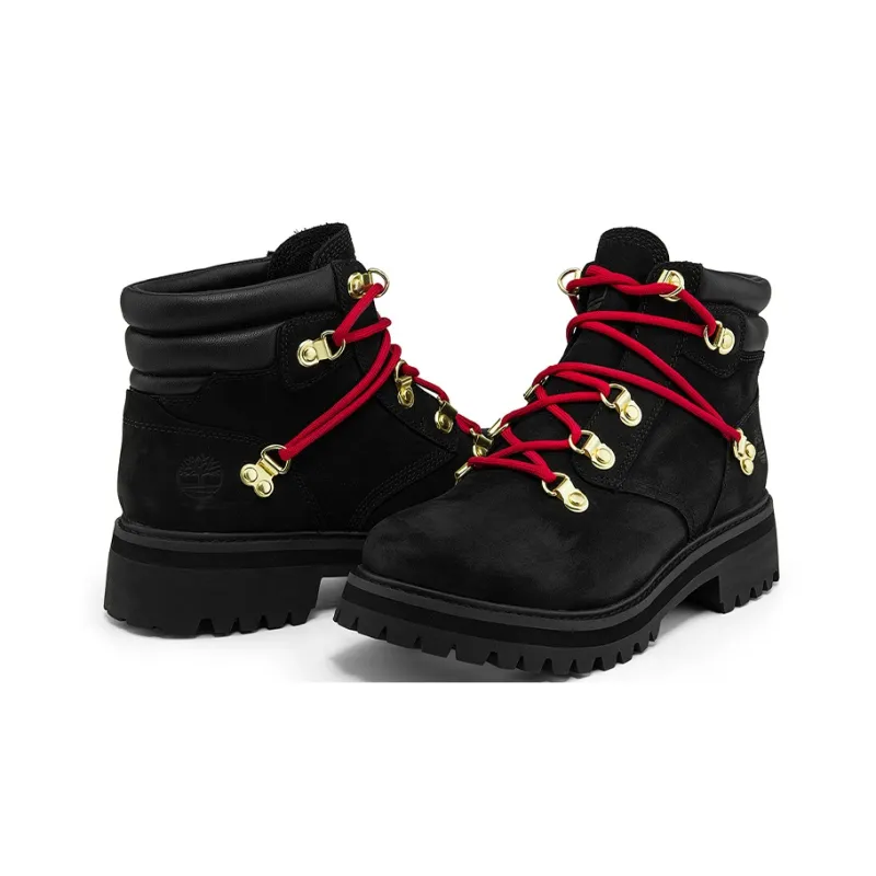 Timberland Holiday Luxe Waterproof Boot 'Black Nubuck Red' Women's-4