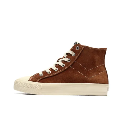 Pony Canvas Shoes Unisex High-Top Tan