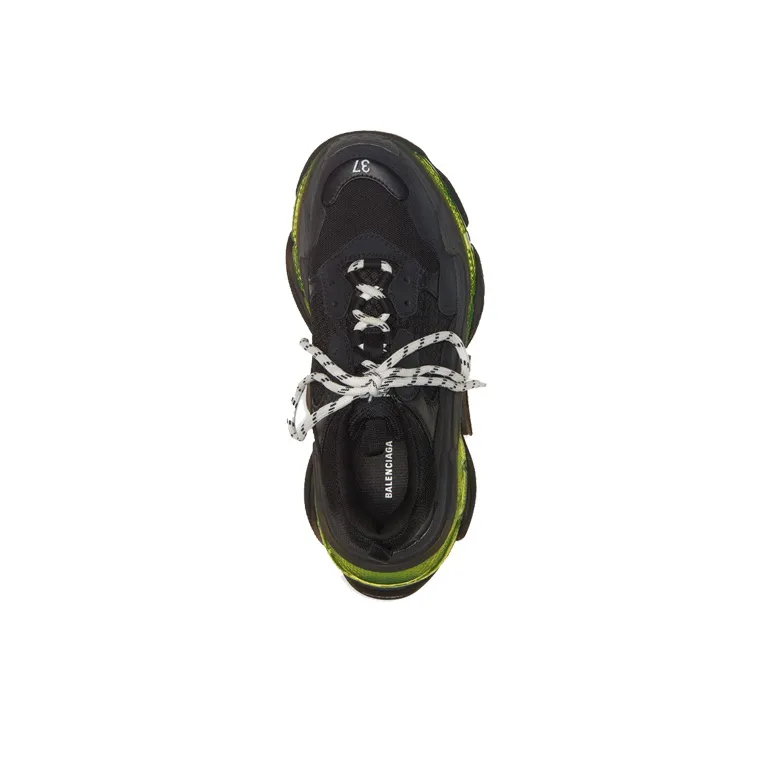 Balenciaga Triple S Black Yellow Fluo Women's-2