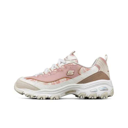 Skechers D'Lites 1.0 Chunky Sneakers Women's Low-Top Off White/Pink