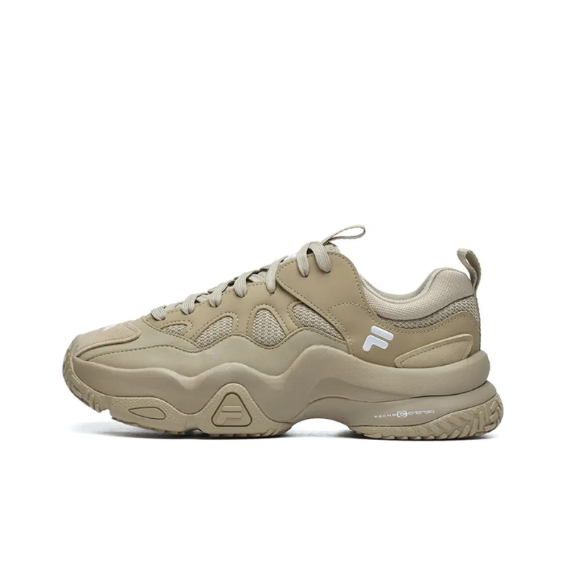 FILA FUSION Scud Cushioning Anti-Slip And Wear-Resistant Low-Top Chunky Sneakers Men's Sandy-0