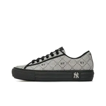 MLB Playball Wear Resistant Low Top Canvas Shoes Women's Gray Black