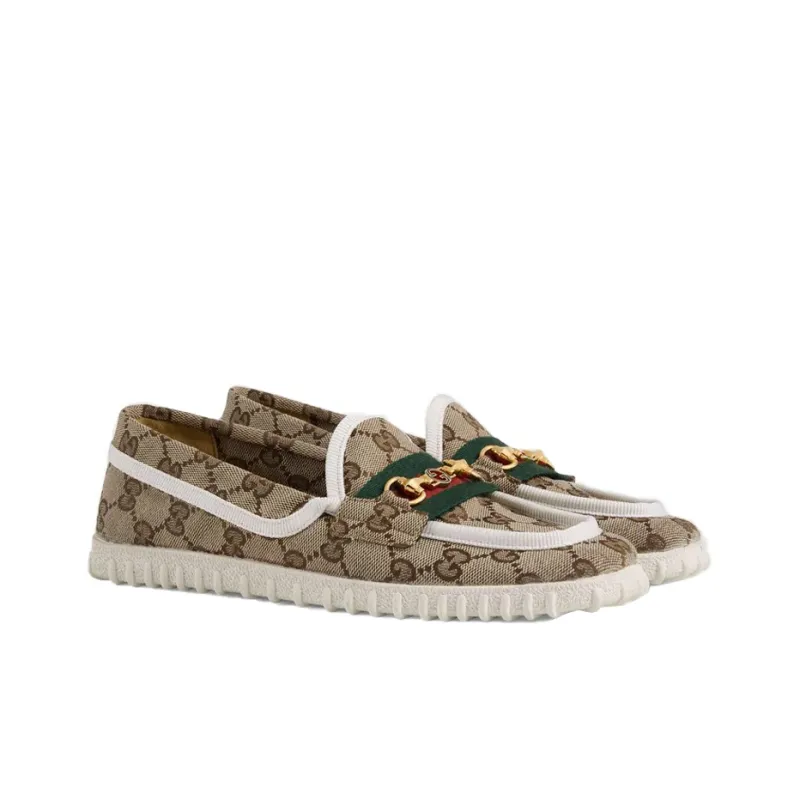 GUCCI Horsebit Flat Shoes Casual Shoes Women's Ebony-1