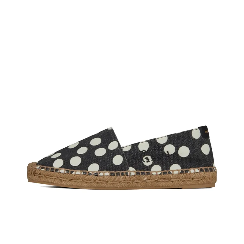 SAINT LAURENT Espadrilles Women's Low Top Black/White-0