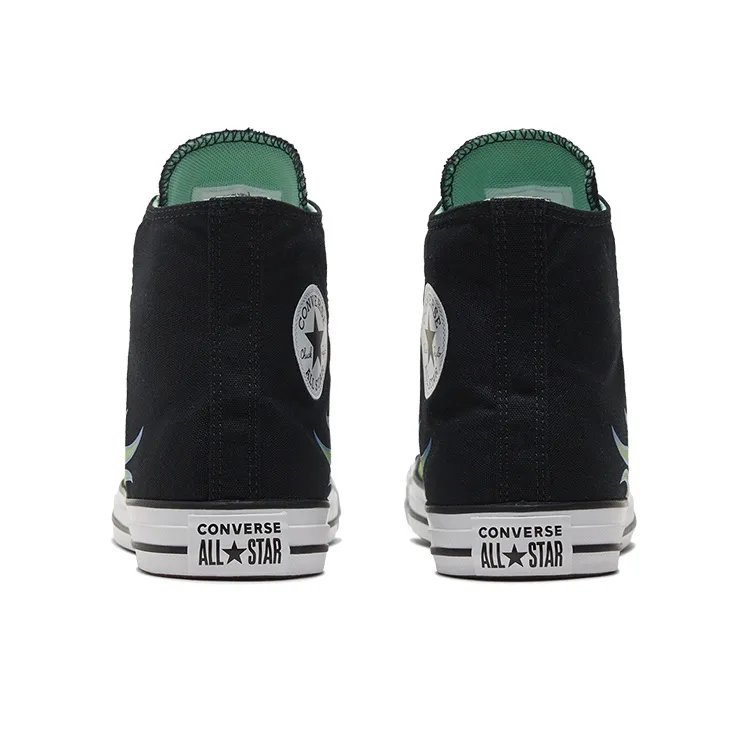 Converse Chuck Taylor All Star 'Black Green Flame'-4