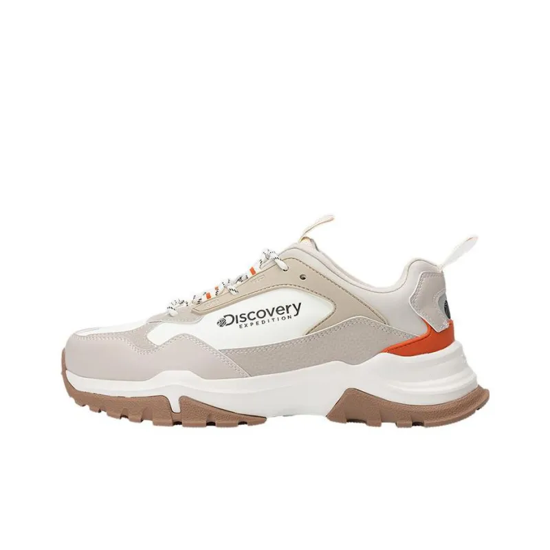 Discovery Expedition Wear-Resistant Breathable Cushioning Low-Top Chunky Sneakers Women's White-0