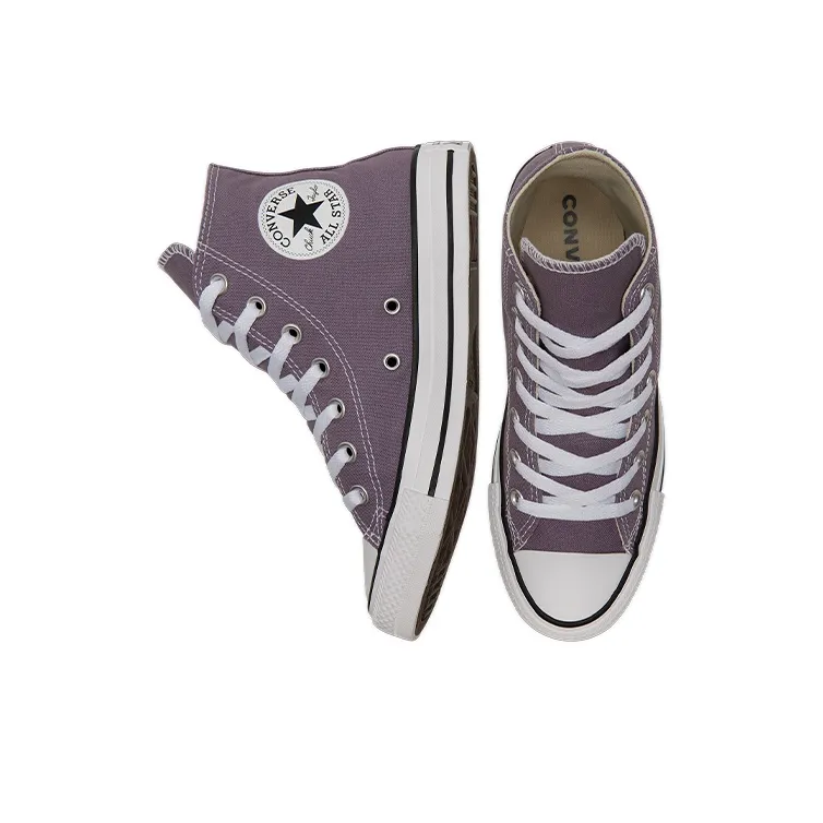 Converse Chuck Taylor All Star Canvas Shoes Grey/Purple-3