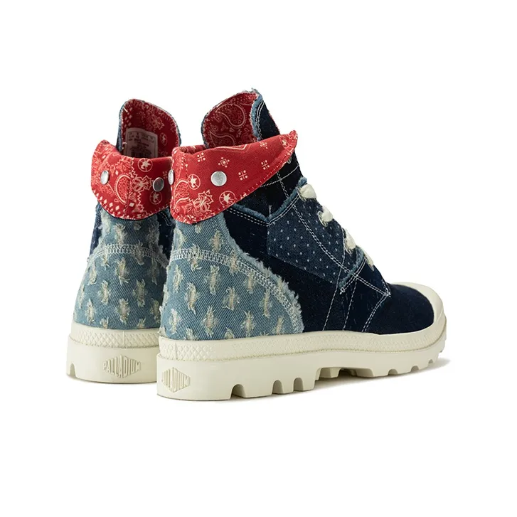Palladium Pampa Street Dance Collection Anti Slip And Wear Resistant Breathable High Top Canvas Shoes Unisex Dark Blue-4