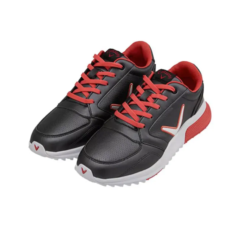 Callaway Calway Slip-Resistant Breathable Low-Top Golf Shoes Women's Black Red-1