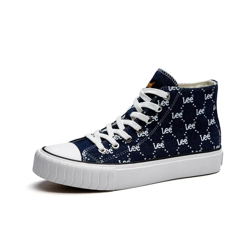 Lee Breathable Lightweight Balance High Top Canvas Shoes Unisex Dark Blue-1