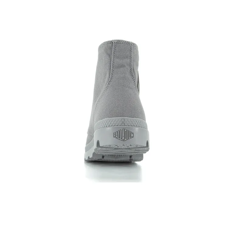 Palladium Mono Chrome Anti Slip And Wear Resistant Breathable High Top Canvas Shoes Unisex Flannel Gray-2