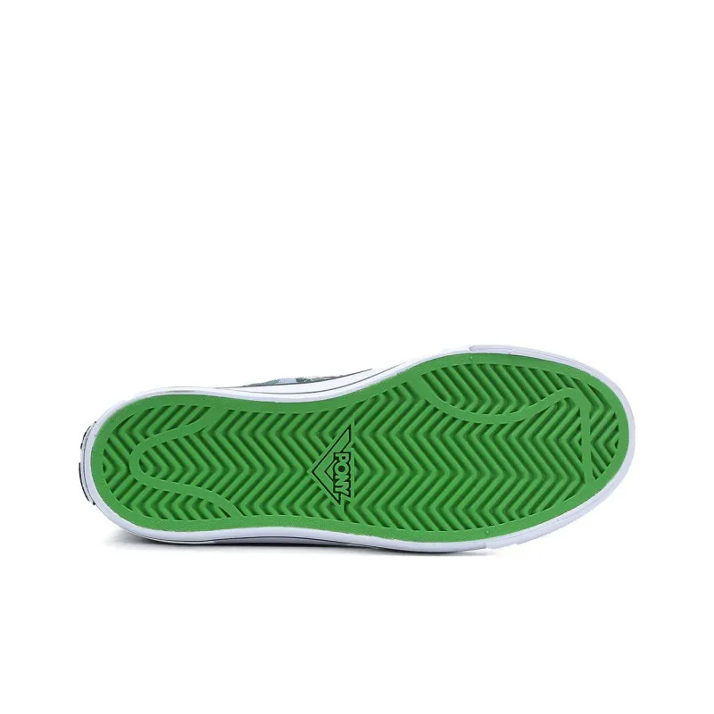 PONY Shooter Anti-Slip Wear-Resistant High-Top Canvas Shoes Men's Gray Green-4