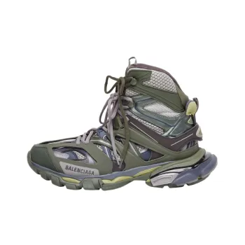 Balenciaga Track 1.0 Chunky Sneakers Women's High-Top Dark Green