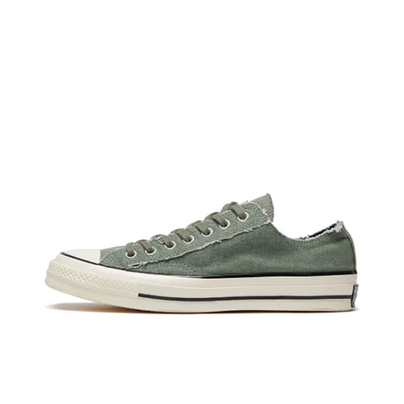 Converse 1970s Chuck Taylor All Star Anti Slip Wear Resistant Low Top Canvas Shoes Unisex Army Green-0