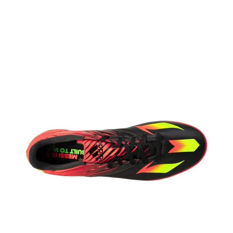 Adidas Messi Anti Slip Wear Resistant Low Top Running Shoes Men's Black Red-2