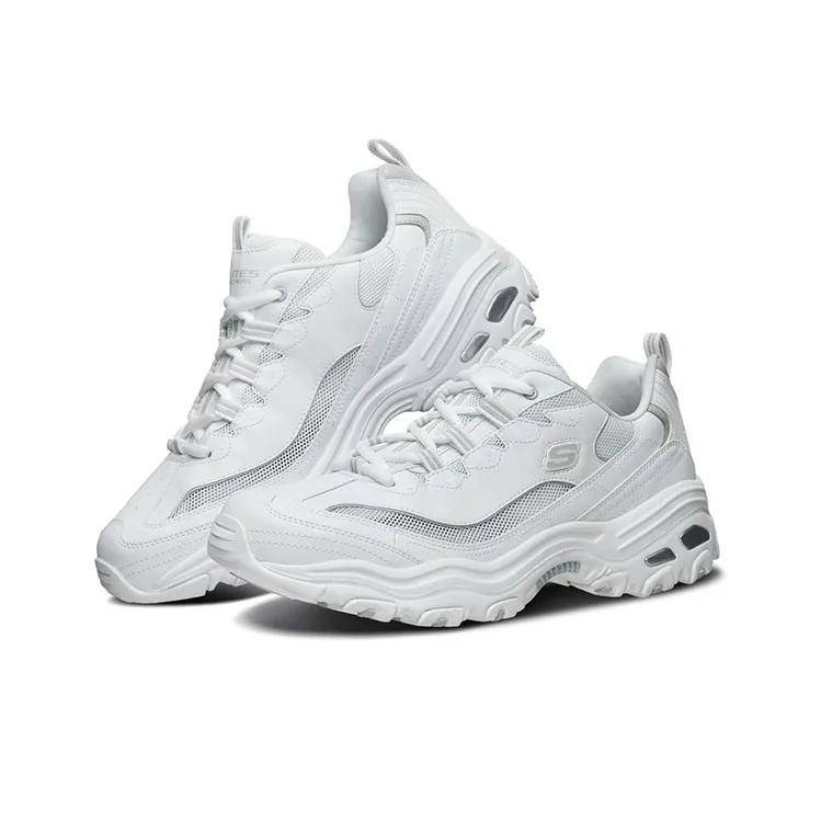 Skechers D'Lites 1.0 Low Running Shoes Grey/White-2