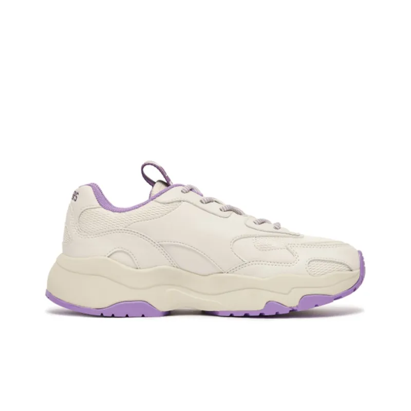 MLB Big Ball Chunky Lite Cushioning Anti Slip And Wear Resistant Low Top Chunky Sneakers Unisex White Purple-1