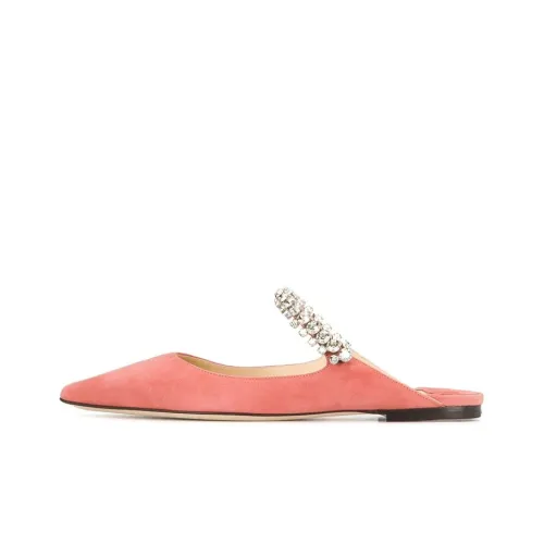 Jimmy Choo Bing Flat Casual Single shoes deportivos Women's Orange Pink