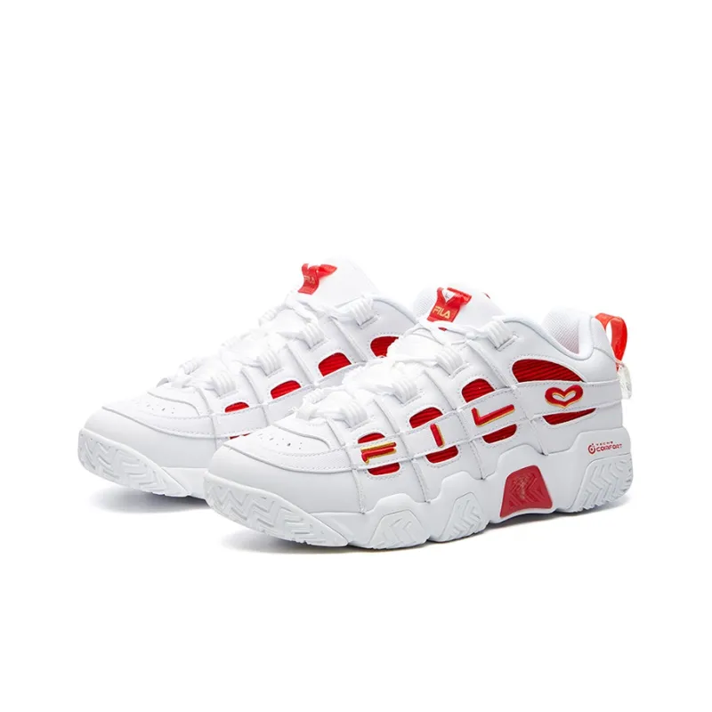 FILA Heritage White/Red Women's-2
